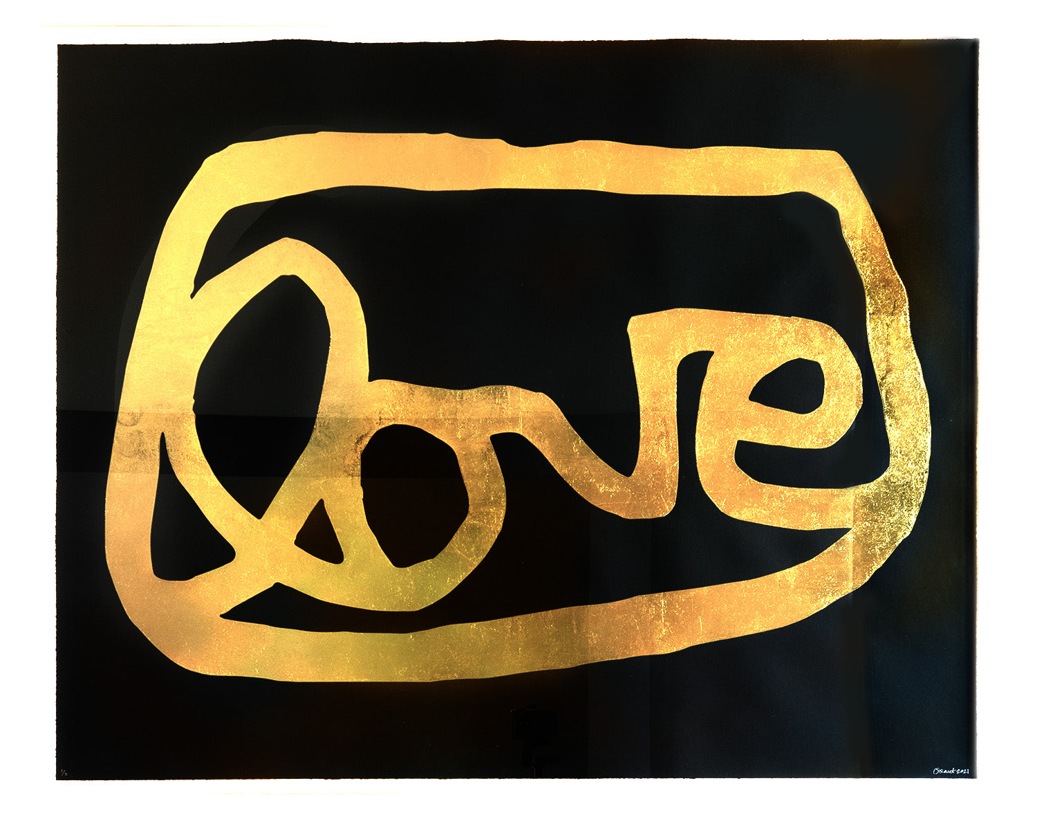 LOVE (black & gold – large), 2021