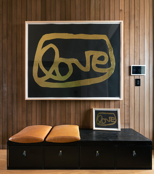 LOVE (black & gold – large), 2021