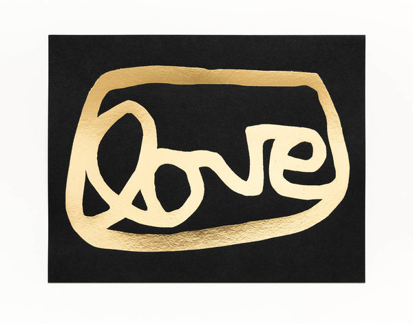 LOVE (black & gold – medium), 2021