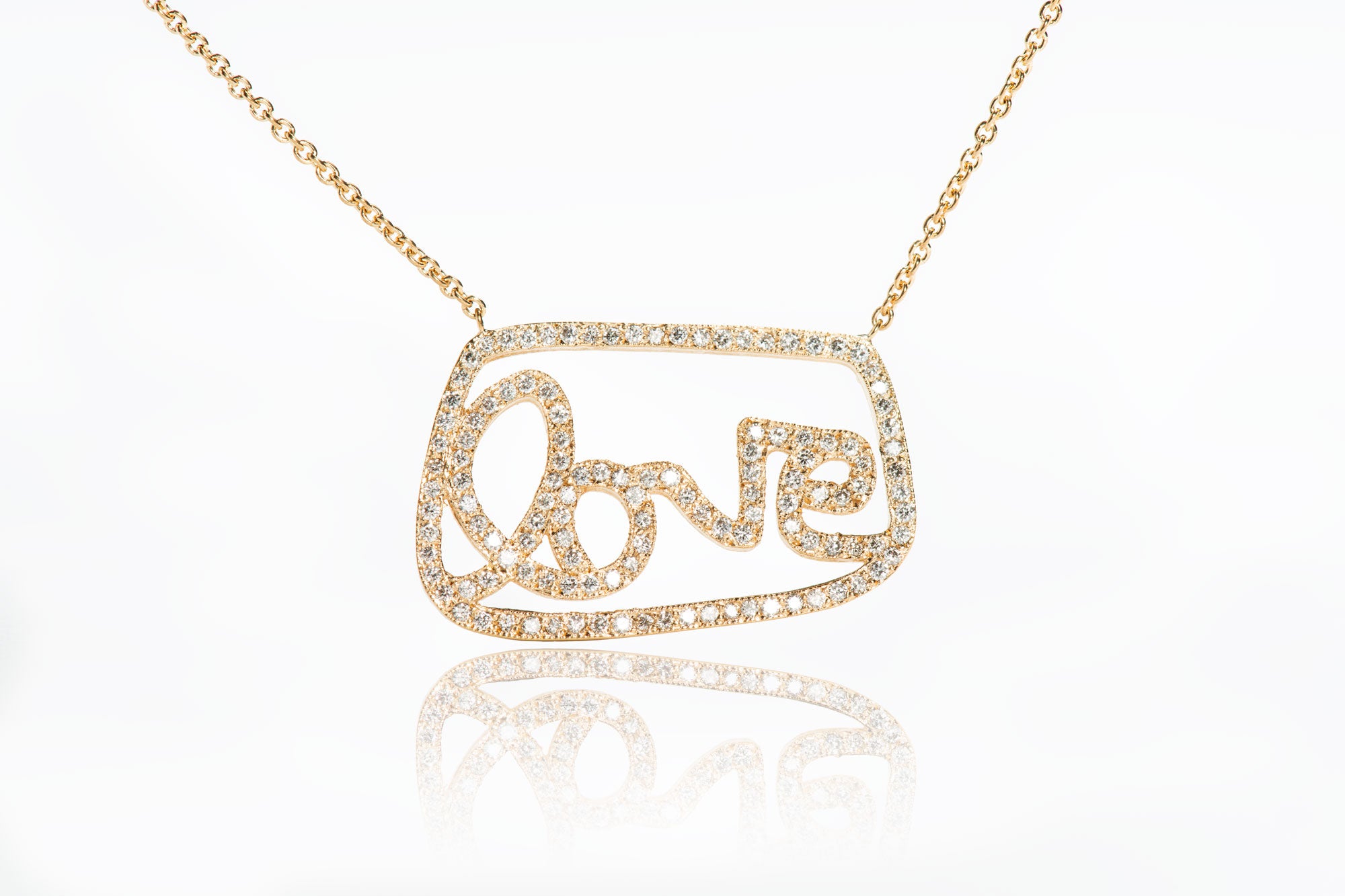 grantLOVE 18K Gold Micro Pavé Diamond Necklace