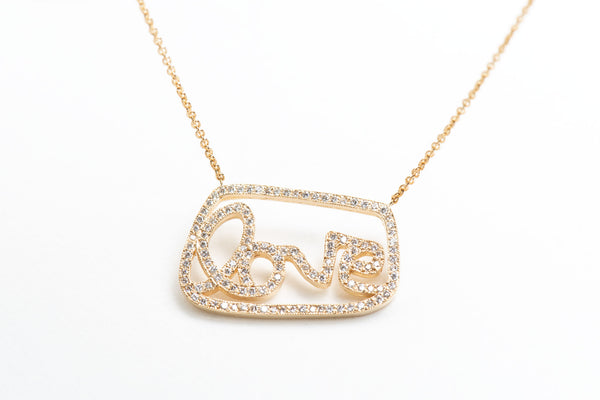 grantLOVE 18K Gold Micro Pavé Diamond Necklace