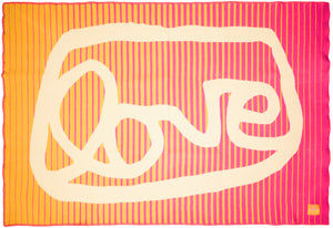 Pre-order: grantLOVE x Faribault Mill LOVE Throw Blanket - Sunset
