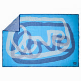 Pre-order: grantLOVE x Faribault Mill LOVE Throw Blanket - Blue