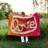 Pre-order: grantLOVE x Faribault Mill LOVE Throw Blanket - Sunset