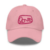 Embroidered LOVE dad hat - pink