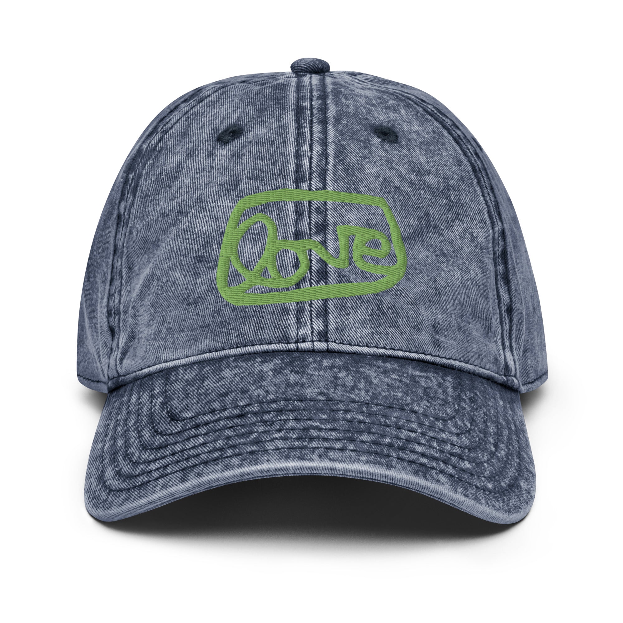 Embroidered LOVE dad hat - washed navy