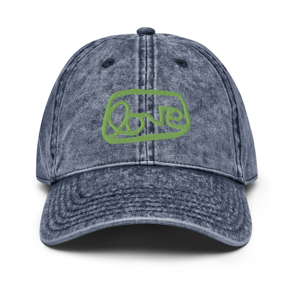 Embroidered LOVE dad hat - washed navy