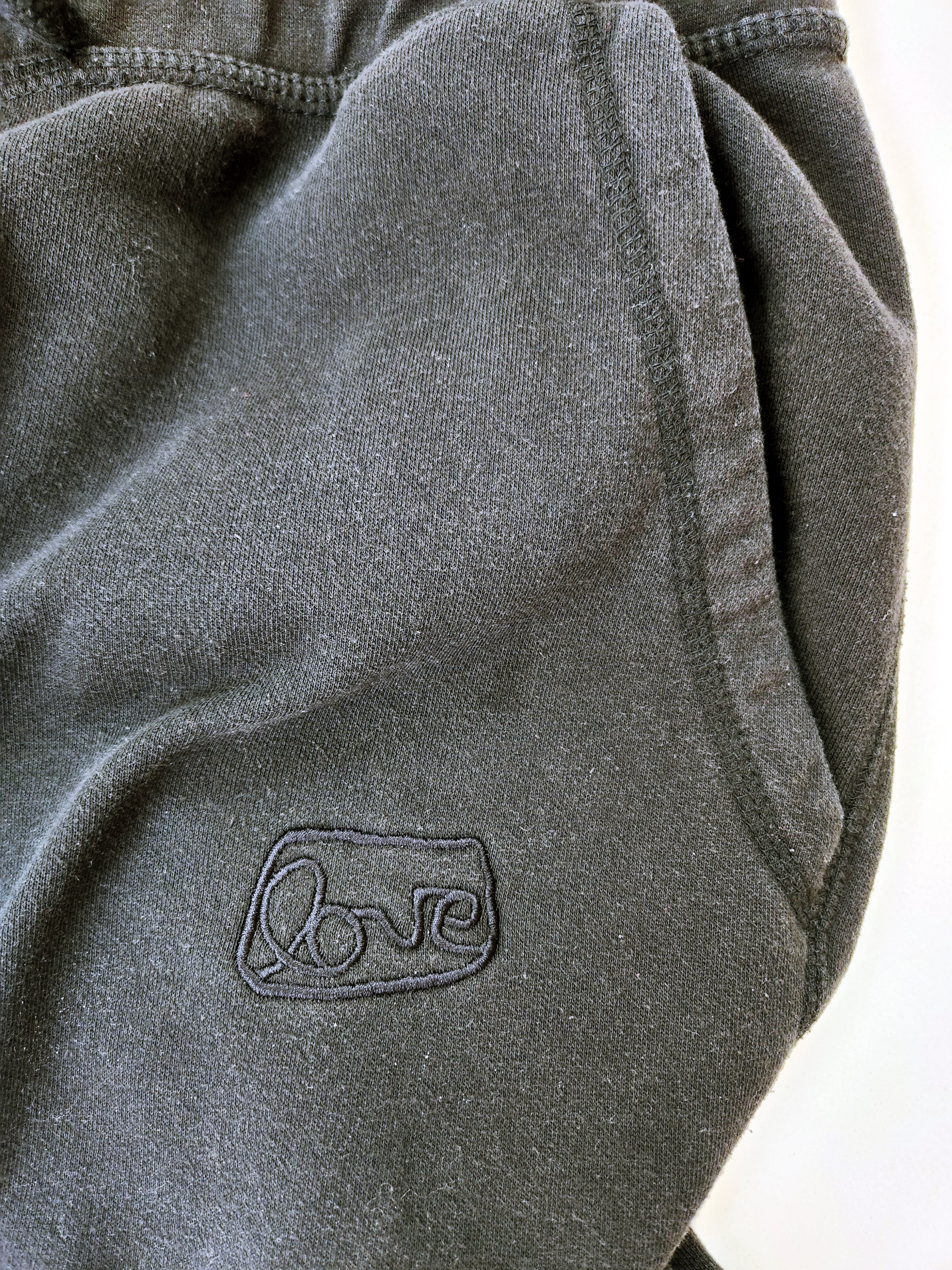 Black LOVE embroidered sweatpants