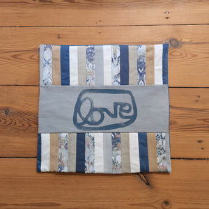 grantLOVE x Hartjess Upcycled Pillow (Grey Striped)