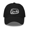 Embroidered LOVE dad hat - black & white
